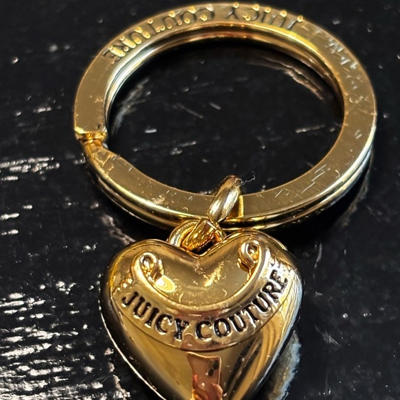 Vintage Juicy Couture gold puff heart key chain - Picture 4 of 7
